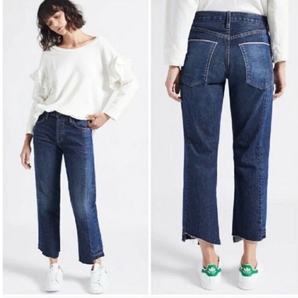CURRENT ELLIOT Selvedge Uneven Seam Original Straight Cassady Jeans 25